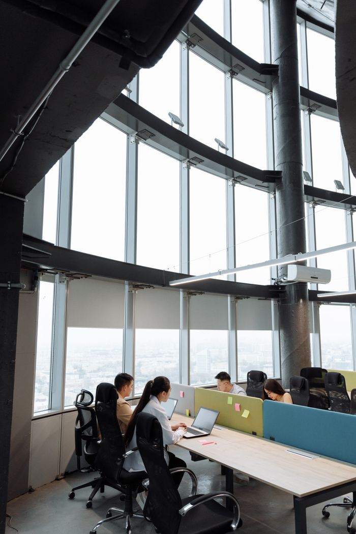 A bright, modern commercial office space